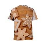 yanfind Adult Full Print T-shirts (men And Women) Baked Goods Chocolate Christmas Cookies Decorations Season Cocoa Cooking Creativity