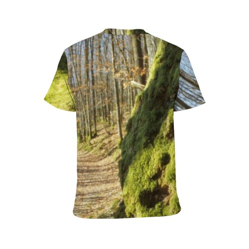 yanfind Adult Full Print Tshirts (men And Women) Landscape Trees Woods Plants Path