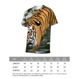 yanfind Adult Full Print T-shirts (men And Women) Fur Cat Wild Wildlife Angry Danger Staring Stripe Endangered