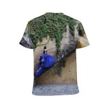 yanfind Adult Full Print T-shirts (men And Women) City Street Building Wall Architecture Travel Alley Door Window Home Outdoors Town