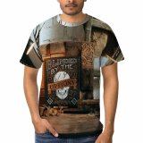 yanfind Adult Full Print T-shirts (men And Women) Bone Stack Books Desk Feather Gothic Iron Ladder Metal Retro Rough