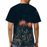 yanfind Adult Full Print T-shirts (men And Women) Light Summer Winter Leaf Tree Fall Christmas Outdoors Evergreen Flame