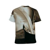 yanfind Adult Full Print T-shirts (men And Women) Emel Feather Mug Retro Rough Rusty Stationery Still Vintage Witchcraft Wood
