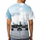 yanfind Adult Full Print T-shirts (men And Women) City Traffic Street Building Office Architecture River Travel Urban