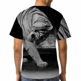 yanfind Adult Full Print T-shirts (men And Women) Blurred Bw Carnivore Chordate Dangerous Dark Evening Fauna Felidae Fur Garden