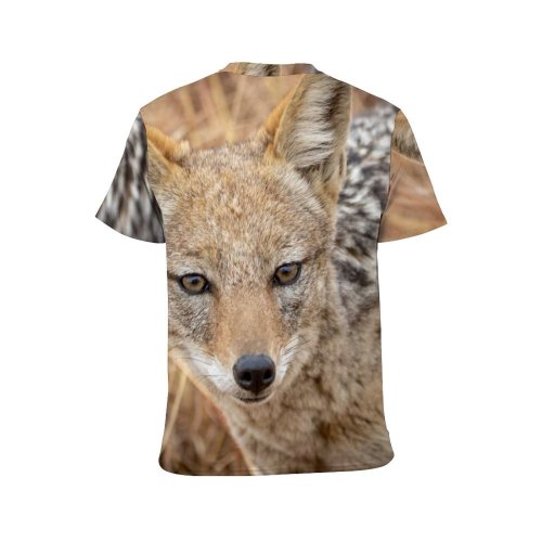 yanfind Adult Full Print T-shirts (men And Women) Grass Fur Young Fox Outdoors Wild Little Staring Alert Barbaric