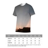 yanfind Adult Full Print T-shirts (men And Women) Light Dawn Landscape Sunset Dark Storm Silhouette Fog Evening Dusk