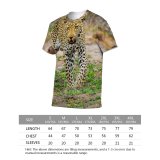 yanfind Adult Full Print T-shirts (men And Women) Grass Big Fur Cat Outdoors Wild Hunter Leopard Safari Wildlife