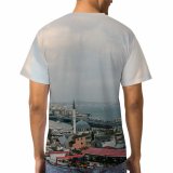 yanfind Adult Full Print T-shirts (men And Women) City Sunset Street Rooftop Roof Architecture Travel Church Outdoors Cathedral Urban