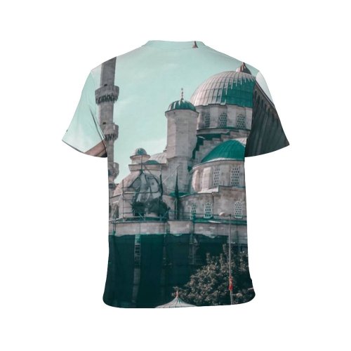 yanfind Adult Full Print T-shirts (men And Women) City Dawn Sunset Street Building Evening Architecture Travel Church Dusk Outdoors Religion