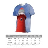 yanfind Adult Full Print T-shirts (men And Women) Lighthouse Landscape Rocks Clouds Sky Travel Tourism Safety Insurance