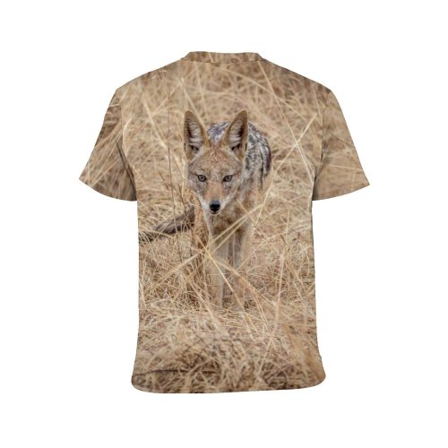 yanfind Adult Full Print T-shirts (men And Women) Wood Field Countryside Grass Fur Fall Young Fox Outdoors Wild