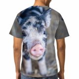 yanfind Adult Full Print T-shirts (men And Women) Fur Portrait Outdoors Wildlife Barn Little Hay