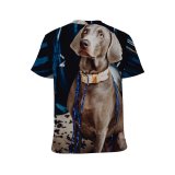 yanfind Adult Full Print T-shirts (men And Women) Balloons Cute Decorations Dog Festive Year Party Pet Portrait Puppy