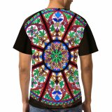 yanfind Adult Full Print T-shirts (men And Women) Architecture Art Building Church Window Glass Stained