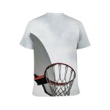 yanfind Adult Full Print T-shirts (men And Women) Area Backboard Basketball Hoop Blurred City Cloud Cloudy Construction Court Daylight