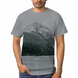 yanfind Adult Full Print T-shirts (men And Women) Cloudy Coniferous Cool Countryside Dramatic Fir Forest Freeze Frost Frozen Geology