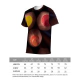 yanfind Adult Full Print T-shirts (men And Women) Wood Wooden Still Crayon Pastel Coloring Motley Round