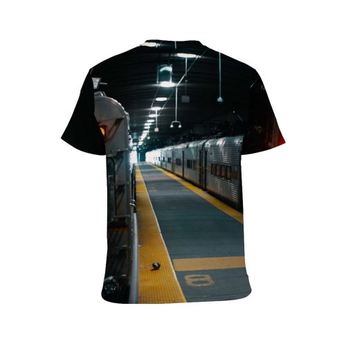 yanfind Adult Full Print T-shirts (men And Women) Arrive Building Carriage City Construction Departure Destination Direction Electric Empty Fast