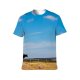 yanfind Adult Full Print T-shirts (men And Women) Landscape Field Summer Countryside Agriculture Farm Grass Fence Outdoors Cow Rural