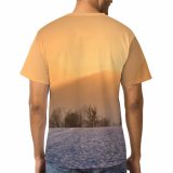 yanfind Adult Full Print T-shirts (men And Women) Beautiful Dawn Daylight Foggy Frosty Frozen Hazy Idyllic Landscape Misty