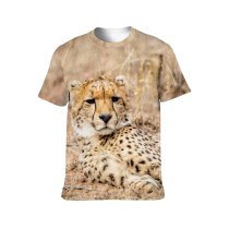 yanfind Adult Full Print T-shirts (men And Women) Grass Park Fur Cat Outdoors Hunter Wildlife Danger Daylight Carnivore Prey