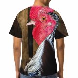 yanfind Adult Full Print T-shirts (men And Women) Bird Farm Chicken Portrait Hen Outdoors Rural Barn Poultry Crest