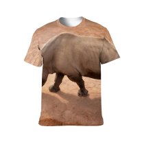 yanfind Adult Full Print T-shirts (men And Women) Big Daylight Endangered Species Horn Outdoors Rhinoceros Safari Wild Wildlife