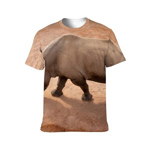 yanfind Adult Full Print T-shirts (men And Women) Big Daylight Endangered Species Horn Outdoors Rhinoceros Safari Wild Wildlife