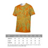 yanfind Adult Full Print Tshirts (men And Women) Leaf Stone Gold Decorative Texture Design Motif Tile Mould Golden