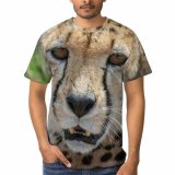 yanfind Adult Full Print T-shirts (men And Women) Cute Fur Cat Wild Hunter Safari Wildlife Danger Staring Endangered Species