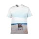 yanfind Adult Full Print T-shirts (men And Women) Landscape Beach Sand Field Summer Desert Farm Grass Travel Cow Rural Cattle