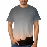 yanfind Adult Full Print T-shirts (men And Women) Light Dawn Landscape Sunset Dark Storm Silhouette Fog Evening Dusk