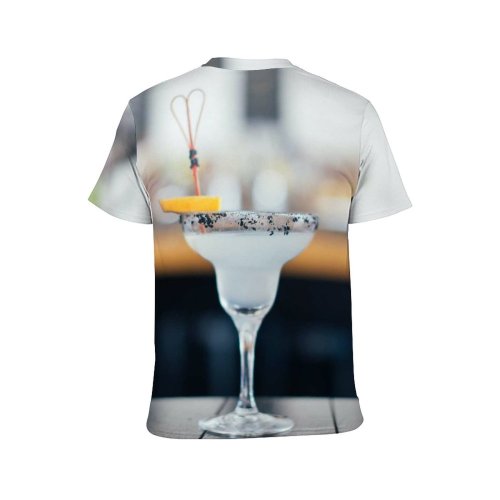 yanfind Adult Full Print T-shirts (men And Women) Restaurant Cocktail Glass Wine Nightlife Outdoors Service Vodka Liquor Gin Contemporary
