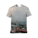 yanfind Adult Full Print T-shirts (men And Women) City Sunset Street Rooftop Roof Architecture Travel Church Outdoors Cathedral Urban