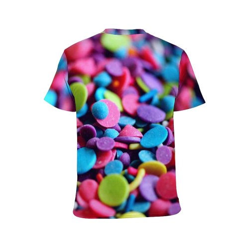 yanfind Adult Full Print T-shirts (men And Women) Sugar Health Shining Delicious Sticky Beads Vitamin Abundance Stacks Motley