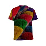 yanfind Adult Full Print T-shirts (men And Women) Wood Art Summer Leaf Flower Creativity Outdoors Contrast Flora Growth Rainbow Coloring