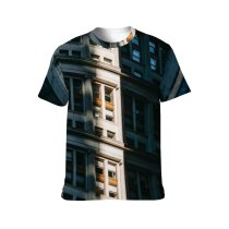 yanfind Adult Full Print T-shirts (men And Women) Accommodation Apartment Architecture Attract Building Center City Condominium Construction Contemporary Contrast Corporate