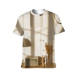 yanfind Adult Full Print T-shirts (men And Women) Aged Arrangement Arrow Clock Space Creative Decor Decoration Decorative Design Desk Device