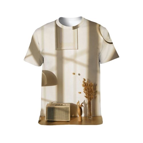 yanfind Adult Full Print T-shirts (men And Women) Aged Arrangement Arrow Clock Space Creative Decor Decoration Decorative Design Desk Device