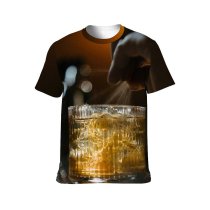 yanfind Adult Full Print T-shirts (men And Women) Alcohol Bar Counter Beverage Blurred Citrus Cocktail Cool Cubes Drinks Garnishing Glows