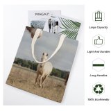 yanfind Great Martin Canvas Tote Bag Double Field Grassland Outdoors Horse Countryside Farm Rural Pasture Meadow Ranch Ramón white-style1 38×41cm