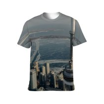 yanfind Adult Full Print T-shirts (men And Women) Aerial Architecture Building Center Central City Cityscape Commerce Complex Construction Contemporary