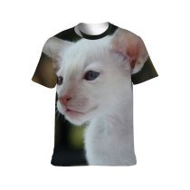 yanfind Adult Full Print T-shirts (men And Women) Adorable Cat Cute Kitten Macro Pet