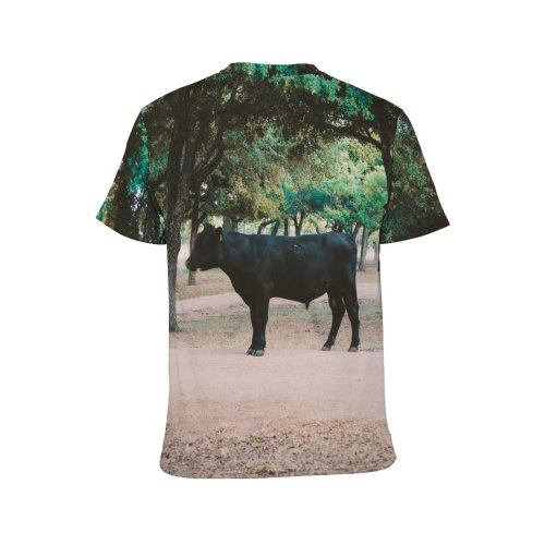 yanfind Adult Full Print T-shirts (men And Women) Agriculture Biology Botany Cattle Country Countryside Cow Creature Ecology Ecosystem Farm Fauna