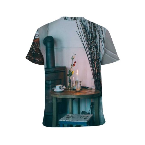 yanfind Adult Full Print T-shirts (men And Women) Aged Apartment Architecture Beverage Branch Calm Chair Comfort Construction Cottage Country Countryside