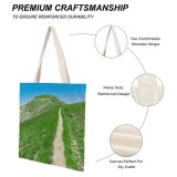 yanfind Great Martin Canvas Tote Bag Double Field Grassland Outdoors Path Grass Plant Monte Sibilla Slope Countryside Trail Hill white-style1 38×41cm