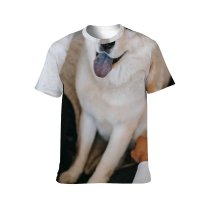 yanfind Adult Full Print T-shirts (men And Women) Akita Inu Anonymous Apartment Beard Casual Content Daytime Dog Ethnic