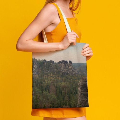 yanfind Great Martin Canvas Tote Bag Double Cliff Outdoors Plant Tree Nationalpark Schsische Schweiz Bad Schandau Deutschland Plateau white-style1 38×41cm