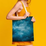 yanfind Great Martin Canvas Tote Bag Double Cloud Sky Outdoors Hanoi Storm Abstract Minimal Atmosphere Light Thunderstorm white-style1 38×41cm